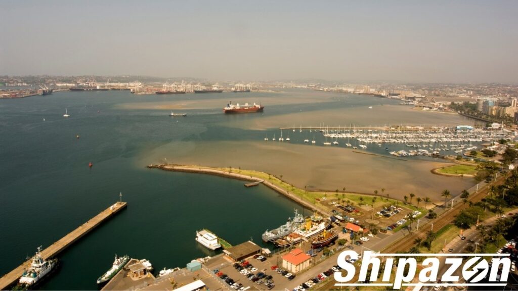 Port of Durban in South Africa